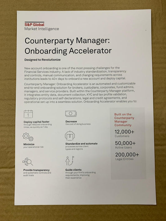 Counterparty Manager:Onboarding Accelerator