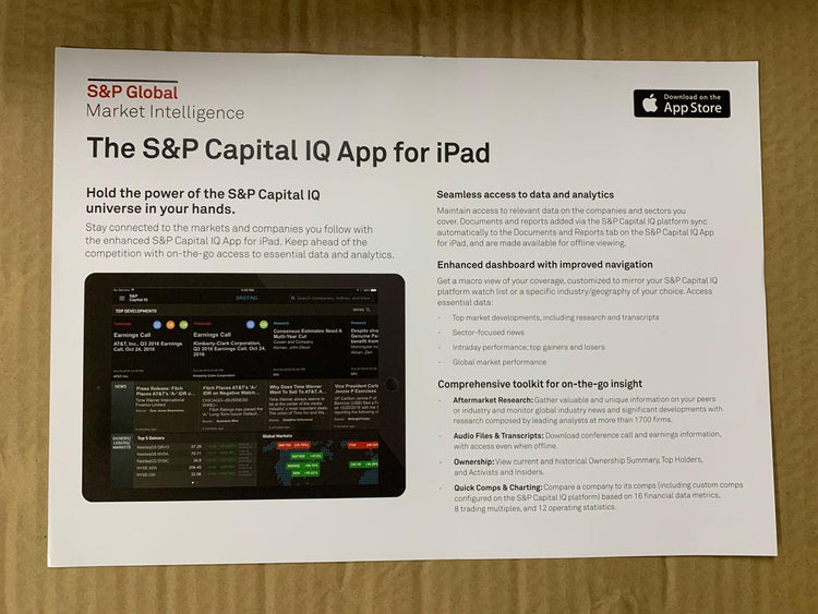 The S&P Capital IQ App for ipad