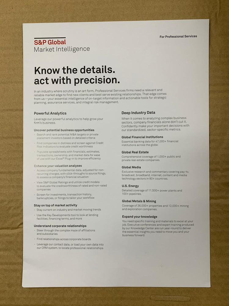 Know the details. act with precision