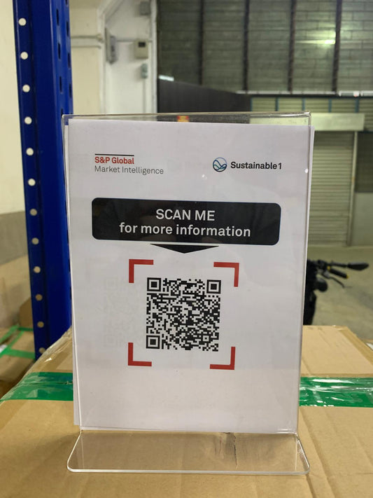 A5 Acrylic Portrait Stand for Download QR Code