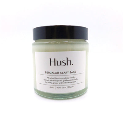 Hush Candle Bergamot Clary Sage Scent (SPG Logo)