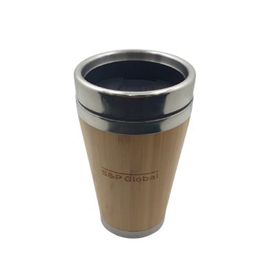 Bamboo Stainless Steel Coffee Mug 450ml (SPG Logo)