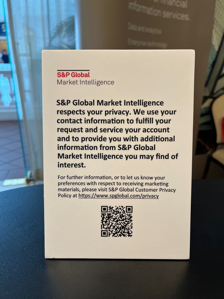 A5 Privacy Disclaimer Styroboard Desk Standee(SPGMI Logo)