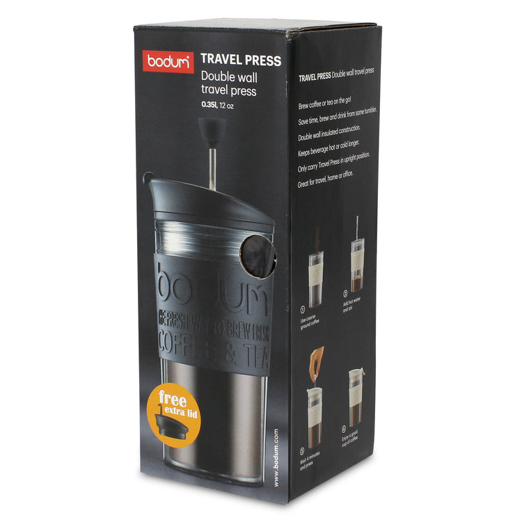 BODUM Travel Press Coffeemaker with Extra Lid 0.35L(SPG Logo)