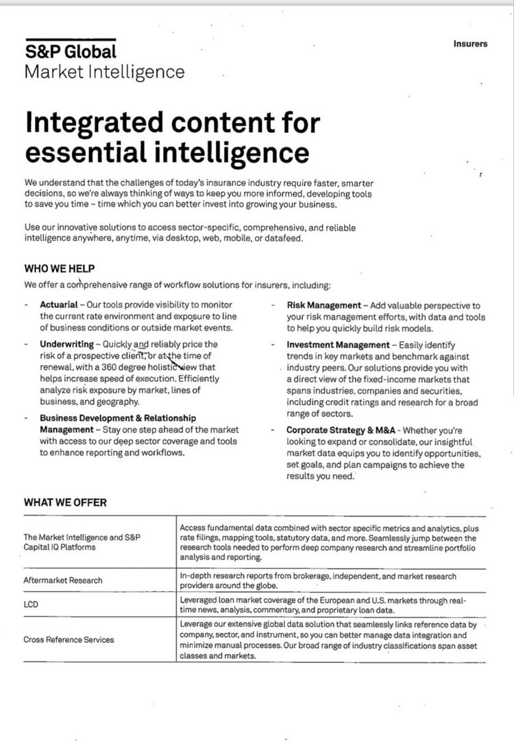 Integrated content for essential intelligence(SPGMI Logo)