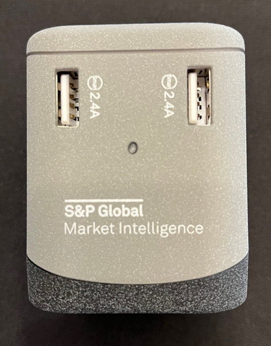 Premium Gift: Quad 3 USB Port Travel Adaptor Type C - Grey (SPGMI Logo)