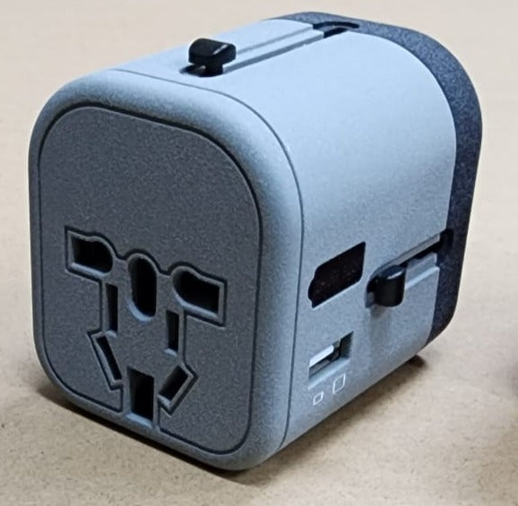 Premium Gift: Quad 3 USB Port Travel Adaptor Type C - Grey (SPGMI Logo)